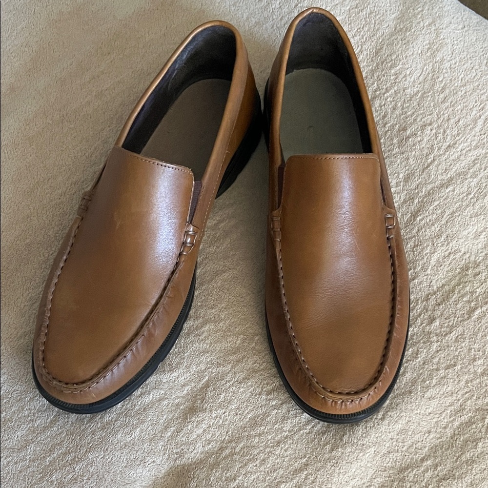 Rockport Brown Leather Slip-On Loafers